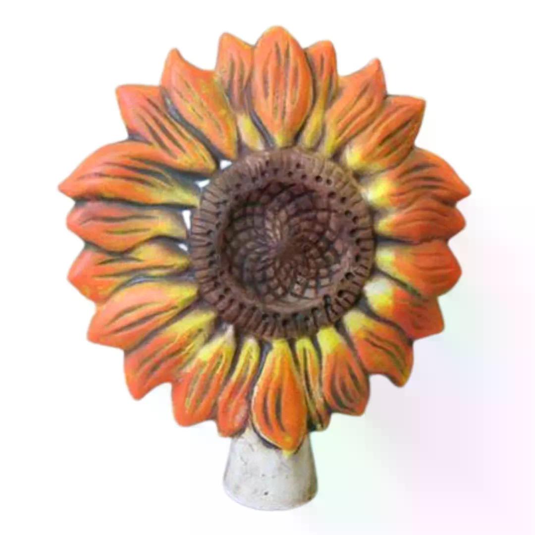 keramická slunečnice na plot